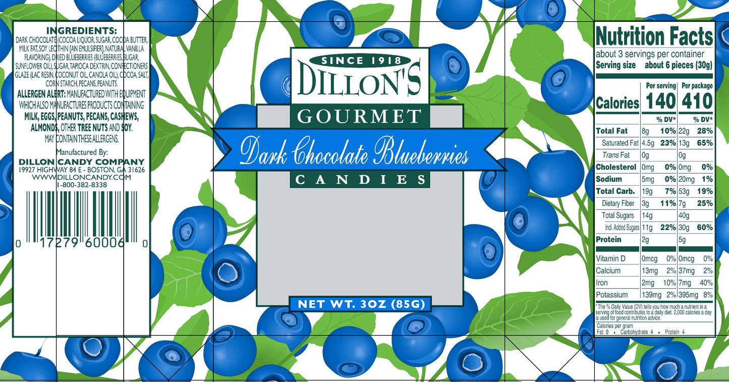 Dark Chocolate Blueberry, 3 oz