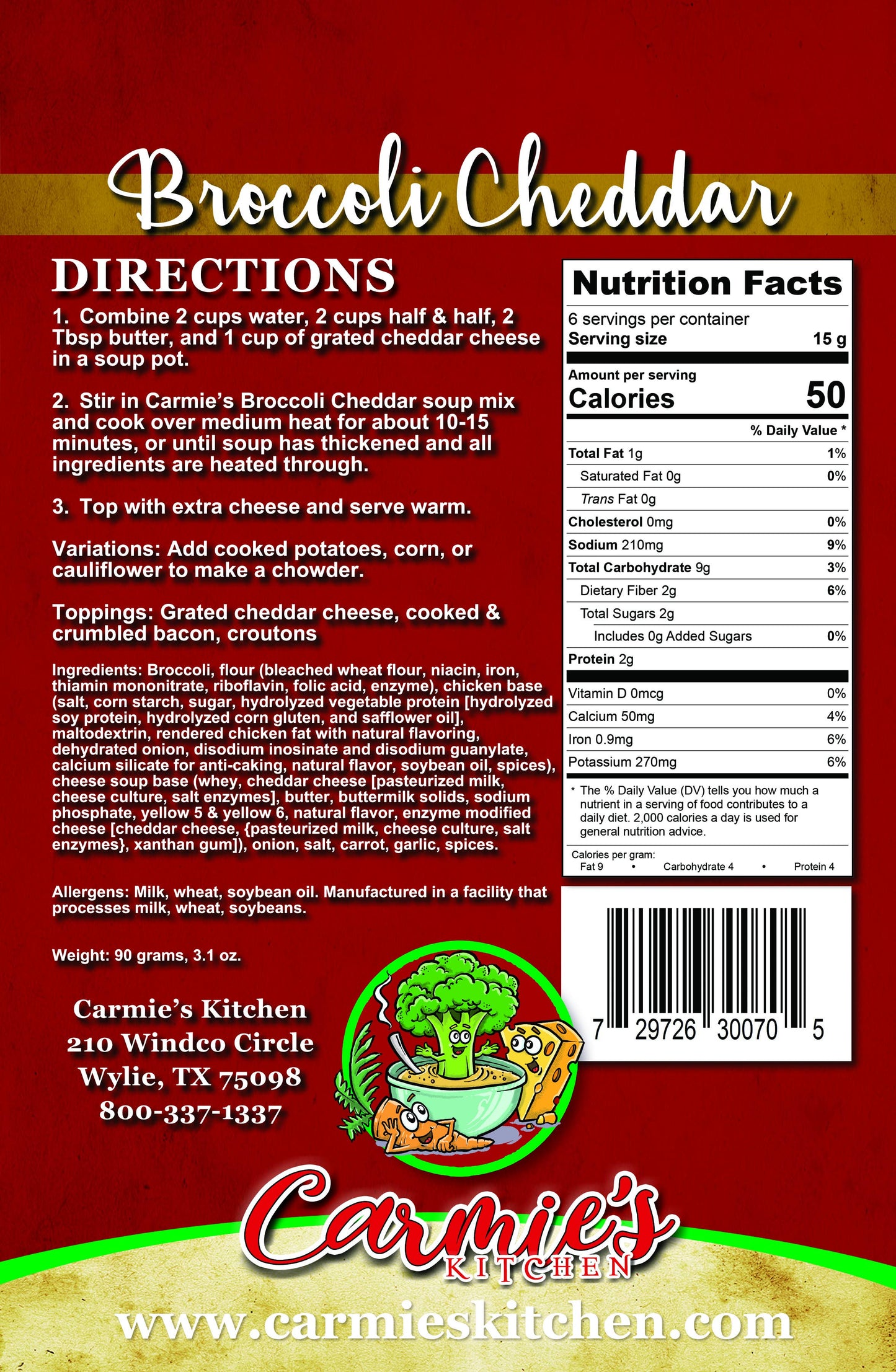 Carmie's - Broccoli Cheddar Soup Mix