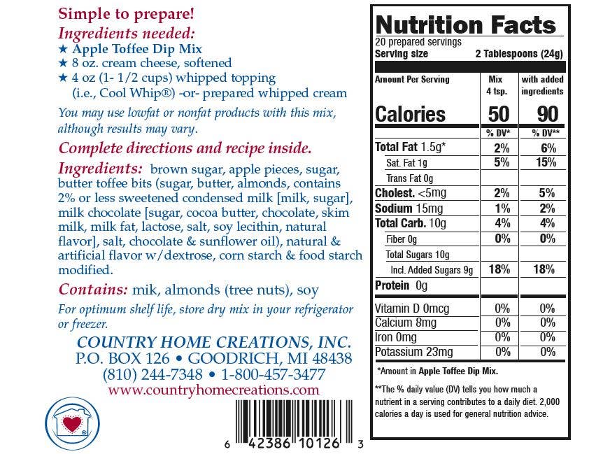 CHC - Apple Toffee Dip Mix