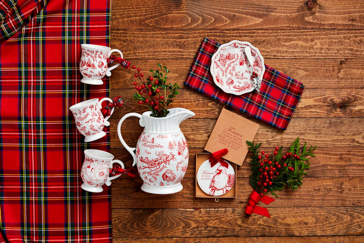 Mud Pie - Christmas Word Print Toile - Mug