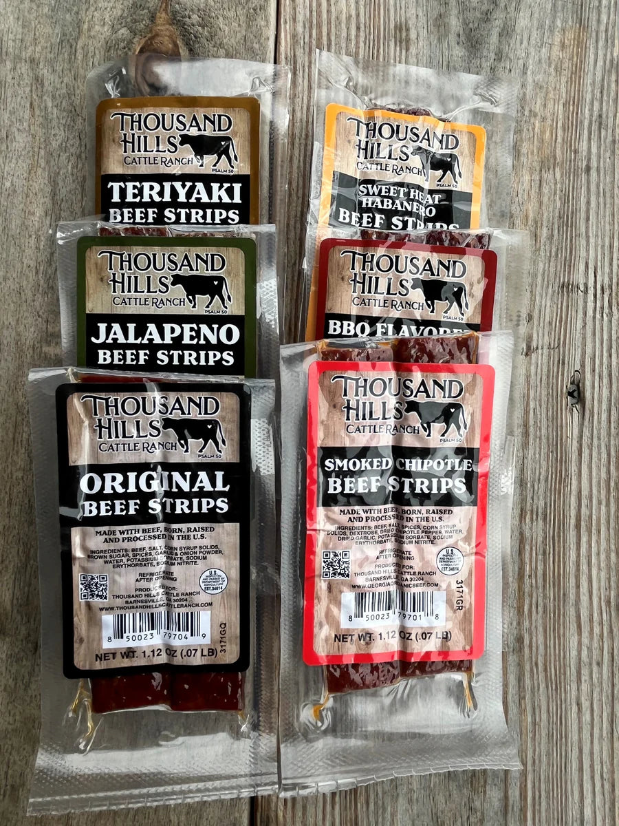 Thousand Hills - BBQ Beef Strips - 1.12 oz.