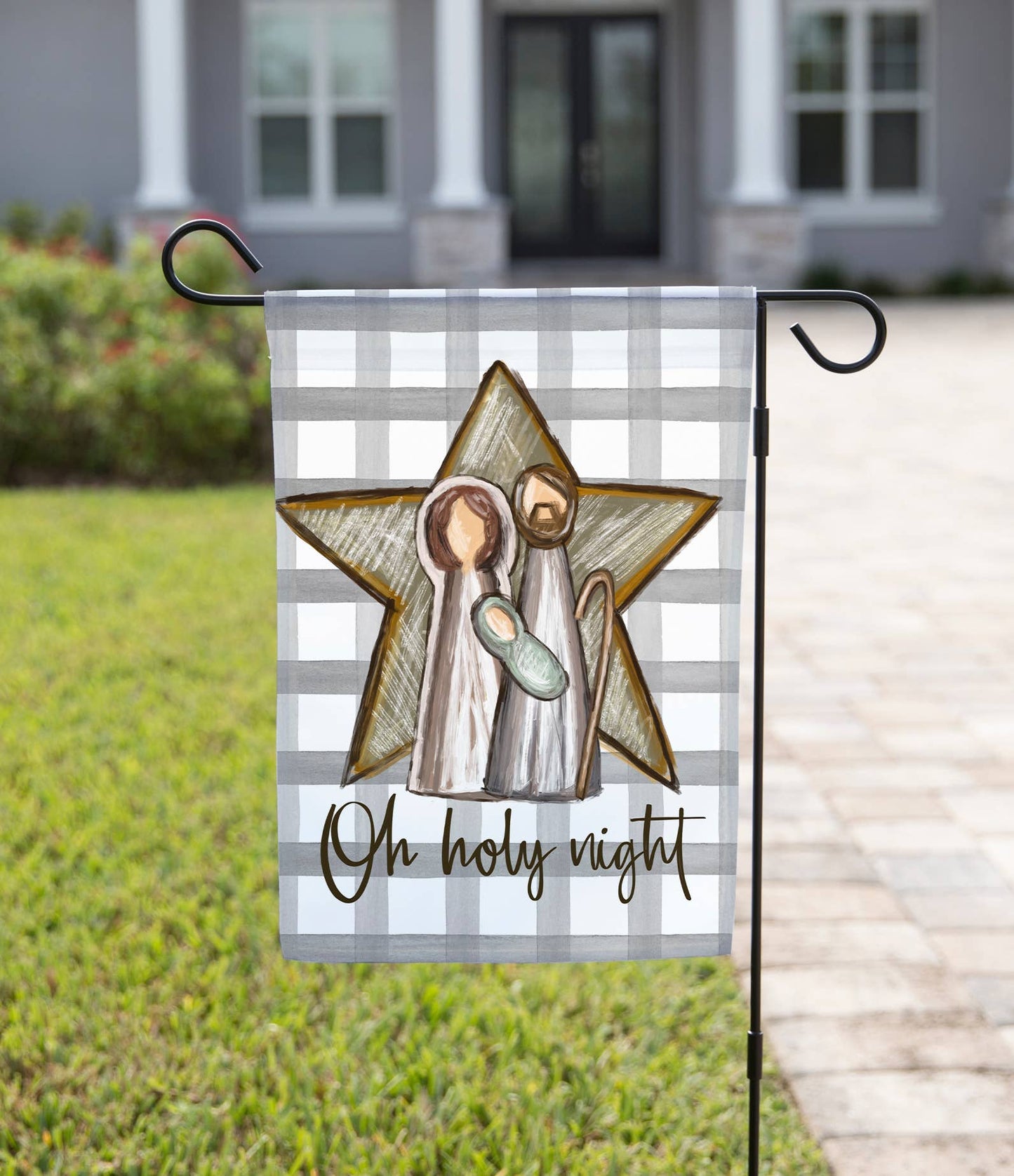 Christmas Garden Flag - Oh Holy Night: 12" x 18" - Double-Sided