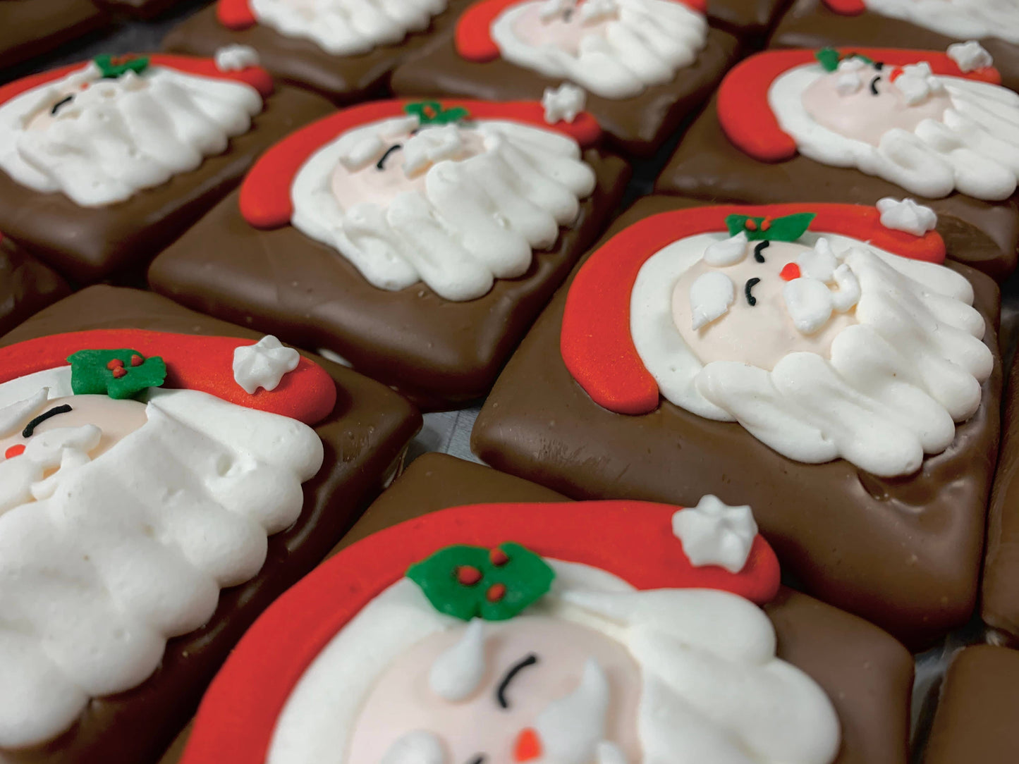 Christmas O’Santa Face🎅Milk Choc Graham Cracker 1PK w/ Bow