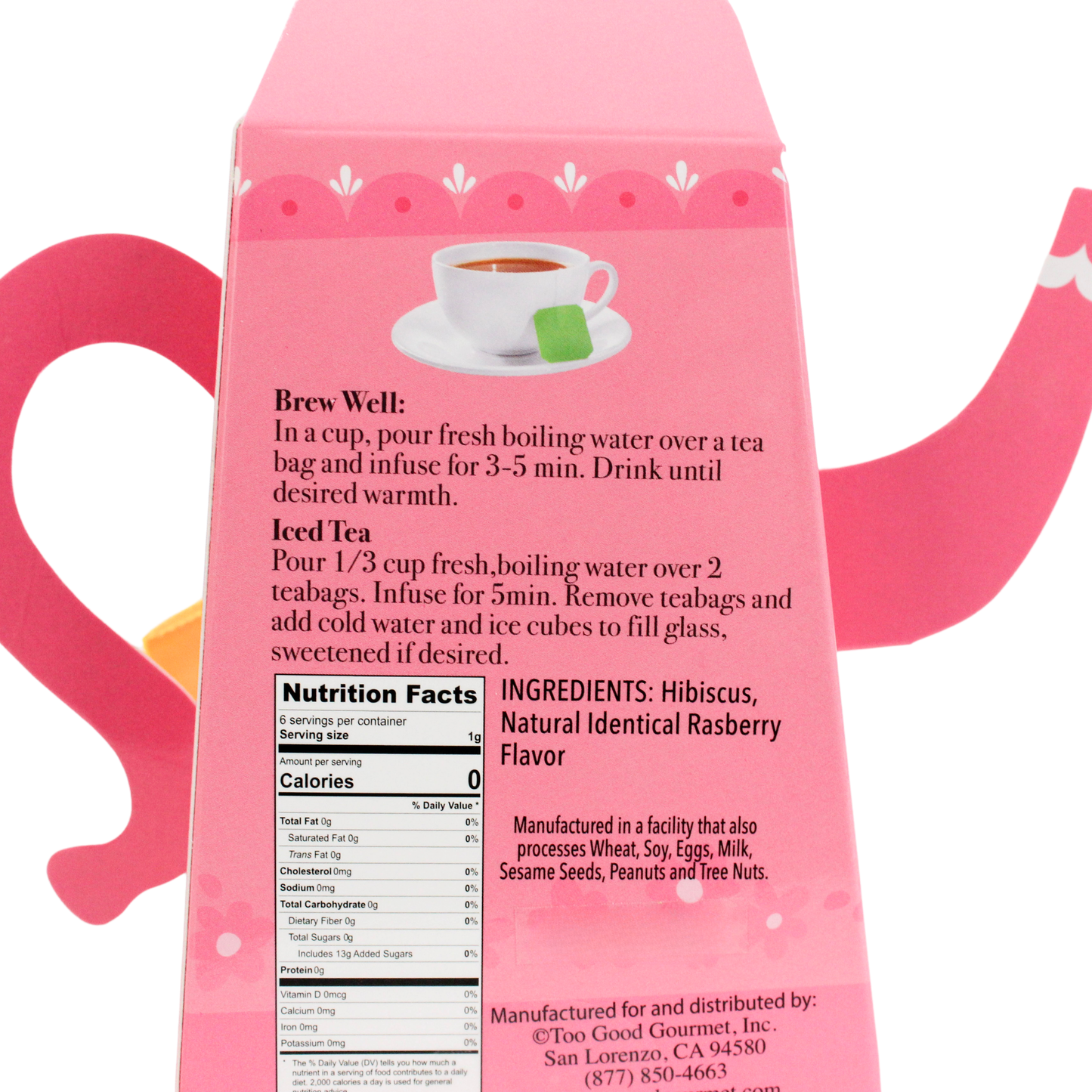 Dainty Tea Set - Lemon tea or Raspberry Tea: Assortment - 6 of each