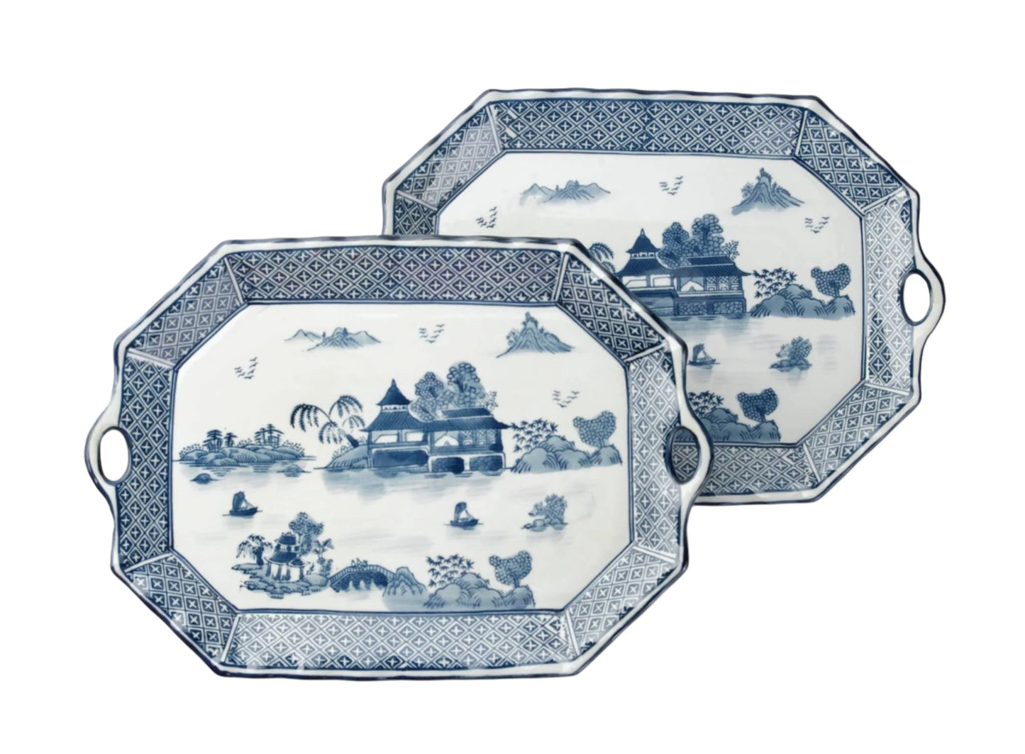 Blue Willow Design Tray