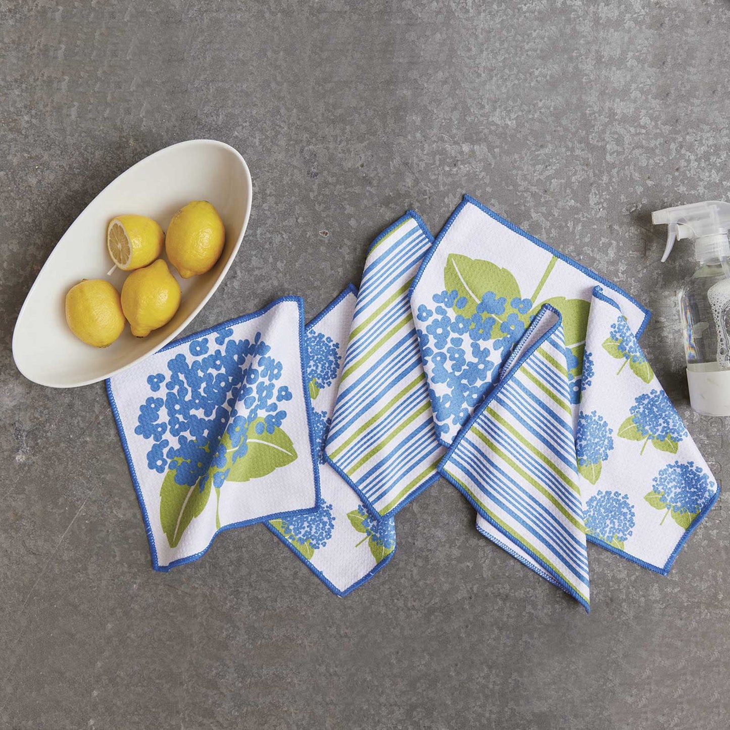 HYDRANGEA Dish Cloths, Set of 3
