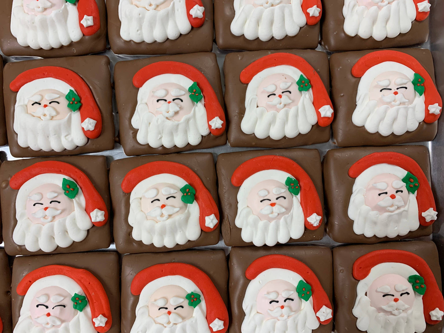 Christmas O’Santa Face🎅Milk Choc Graham Cracker 1PK w/ Bow