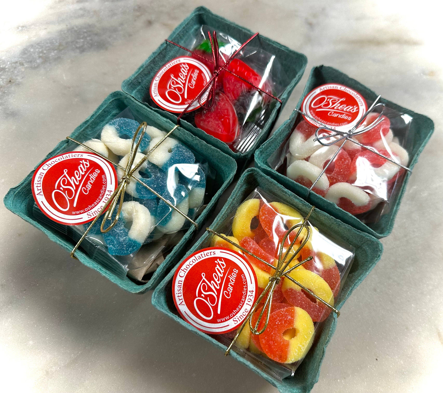 Farmer Market Style Gummy 🍑 “Peach Rings w/ Basket” 1/2LB