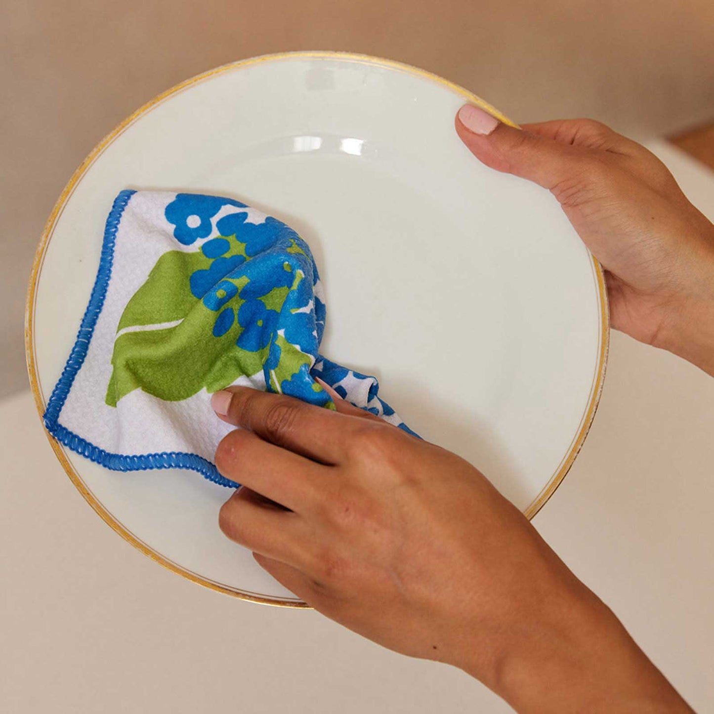 HYDRANGEA Dish Cloths, Set of 3