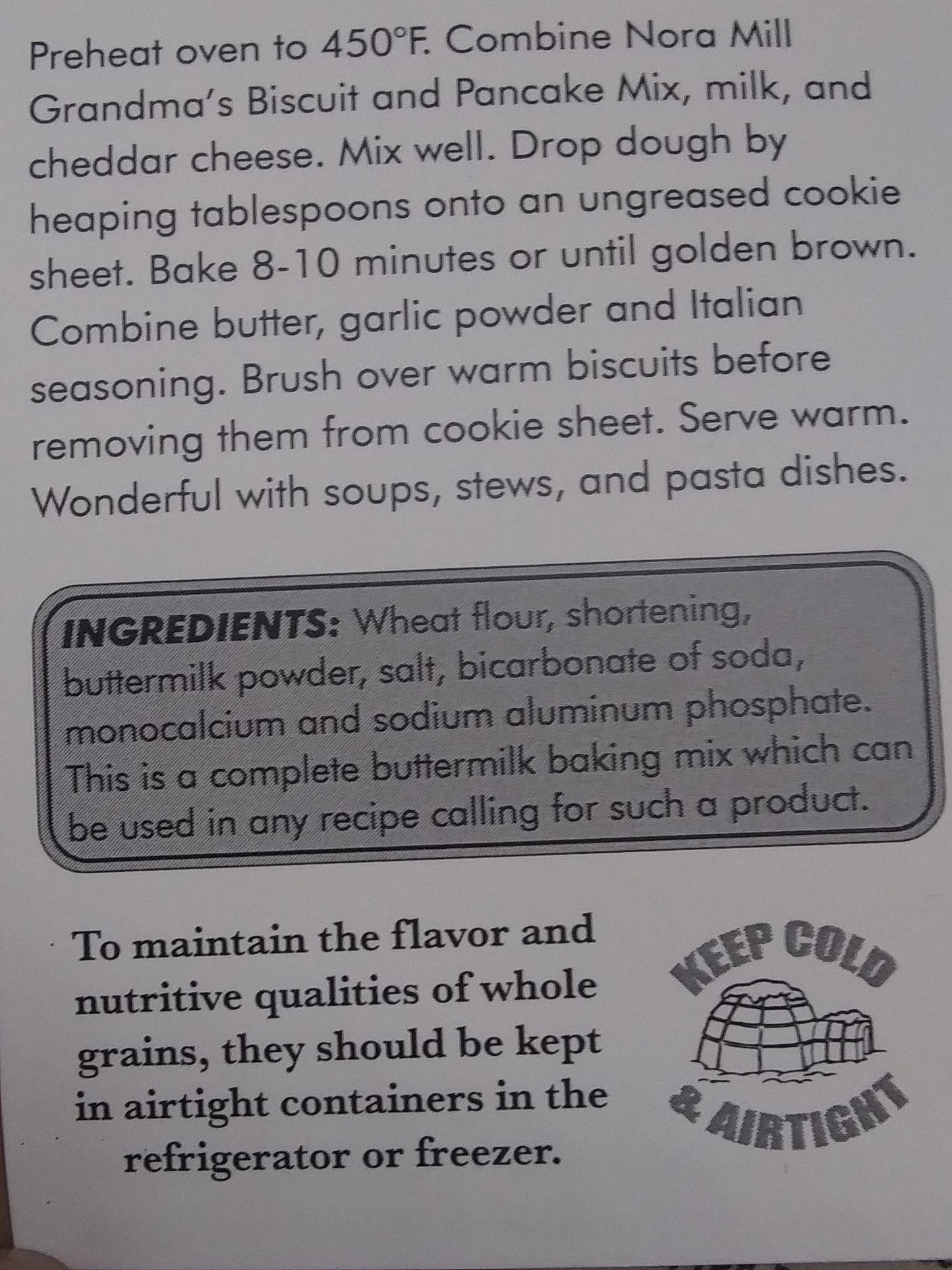 Nora Mill - Grandma's Biscuit & Pancake Mix