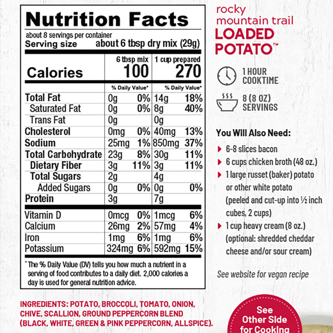 FS - Rocky Mountain Trail Loaded Potato Soup Mix