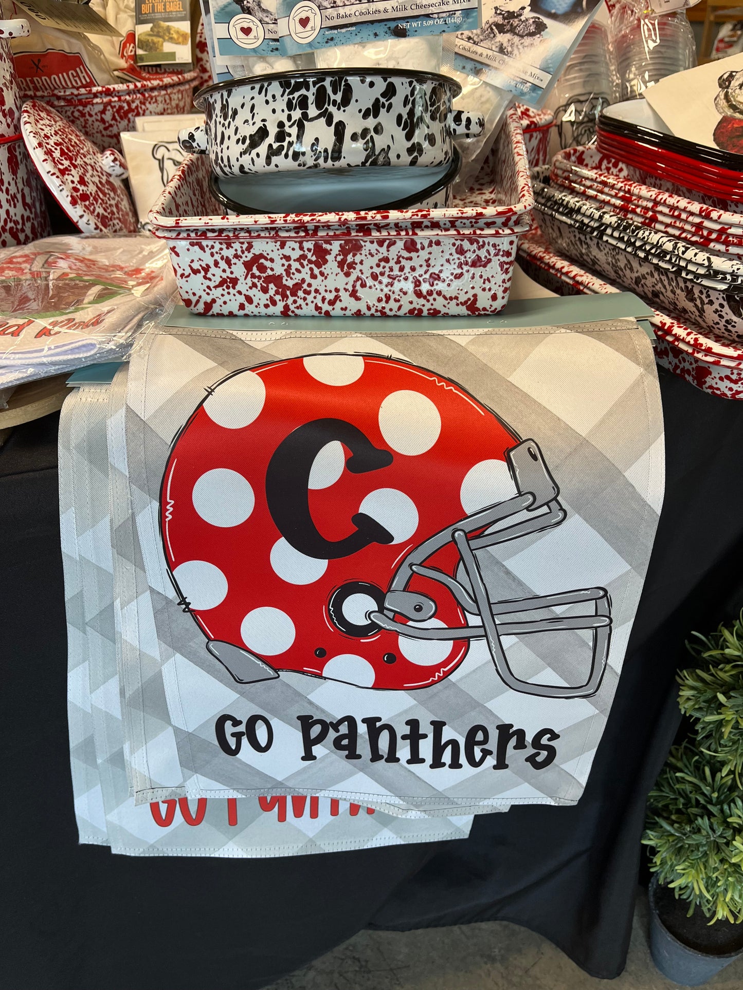 Navy Knot - "Go Panthers" Helmet - Garden Flag