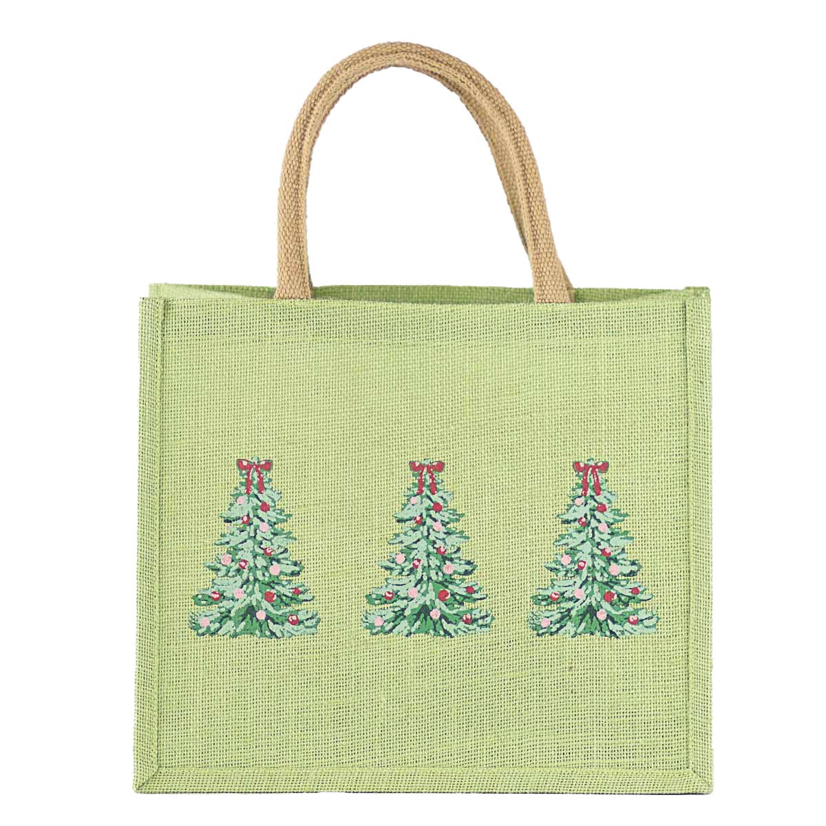 Noelle Tree Trio Gift Tote Light Green/Multi 12x10x8