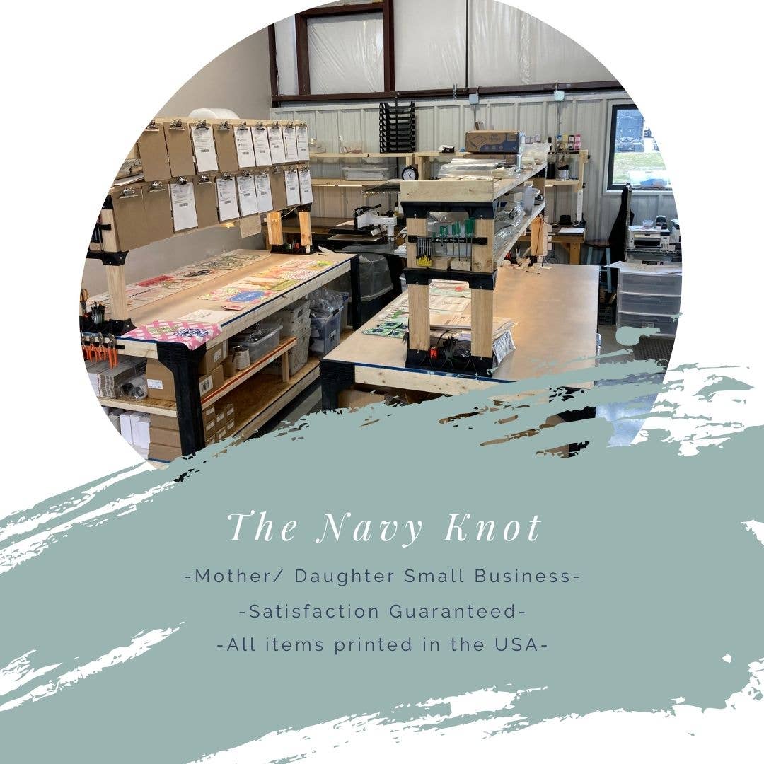 Navy Knot - "Merry Christmas" Chinoiserie Tree - Garden Flag