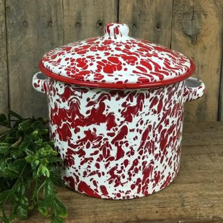 DNS - Red Enamel Stock Pot