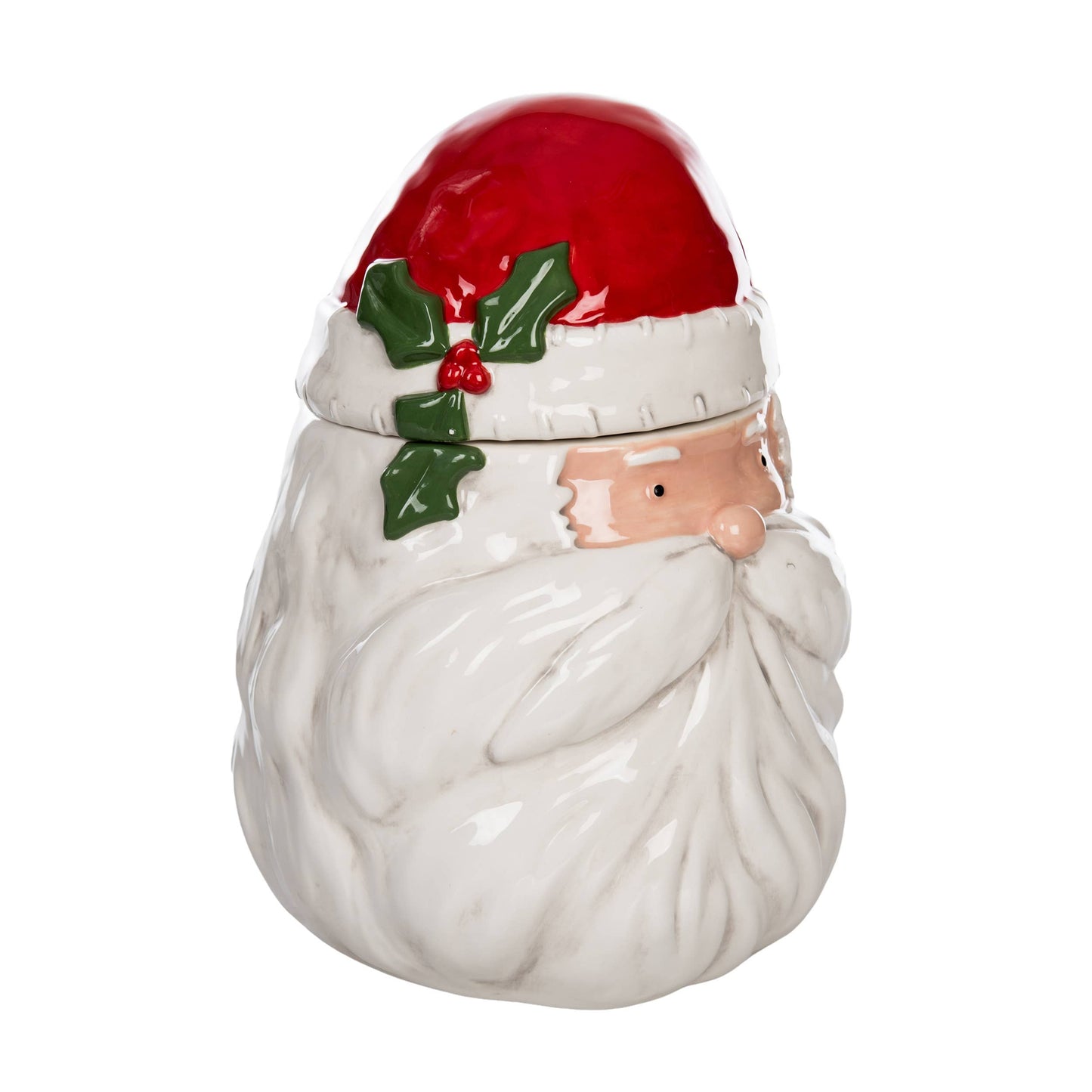 Christmas Santa Ceramic Cookie Jar red 150oz