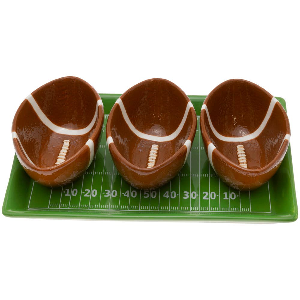 BI - Football Fever Condiment Tray - Set Of 4