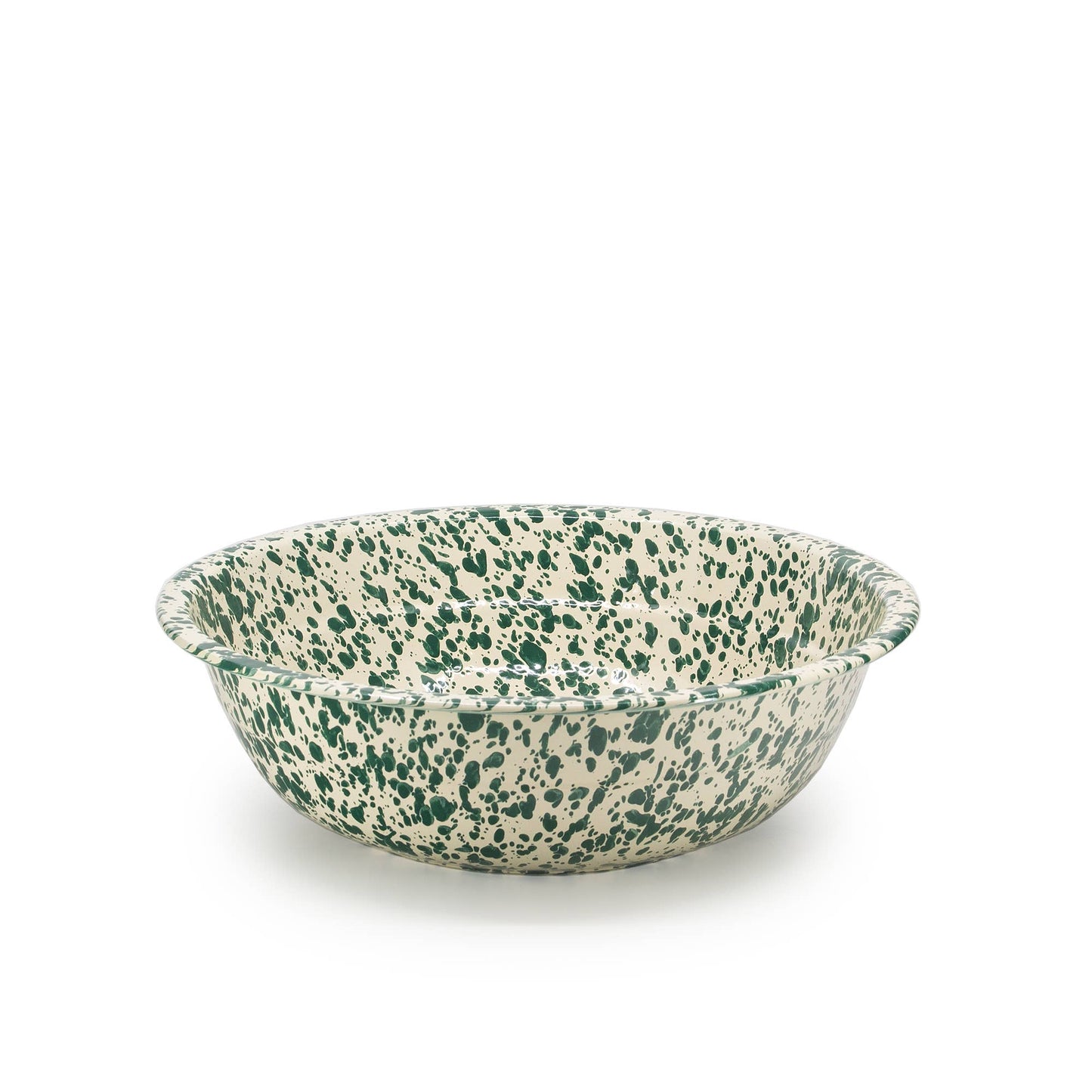 Splatterware - Enamelware Small Basin 4 qt, 12.25": Blue & White