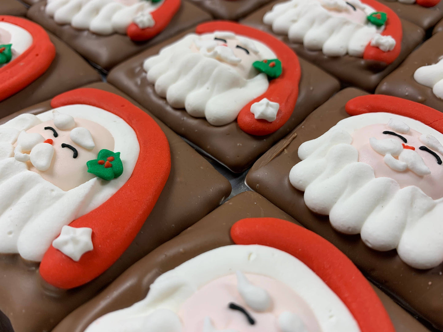 Christmas O’Santa Face🎅Milk Choc Graham Cracker 1PK w/ Bow