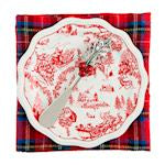 Mud Pie - Christmas Toile Appetizer Set