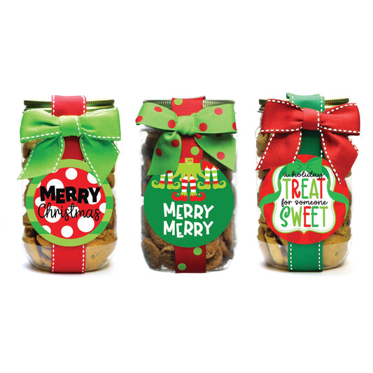 Cookies - Christmas Holiday Asst #2 - Pint Jars: Chocolate Chip
