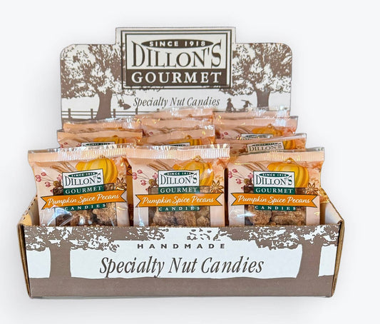 Pumpkin Spice Pecans, 2.5 oz Snack Tray (New): Large Display  18 Count