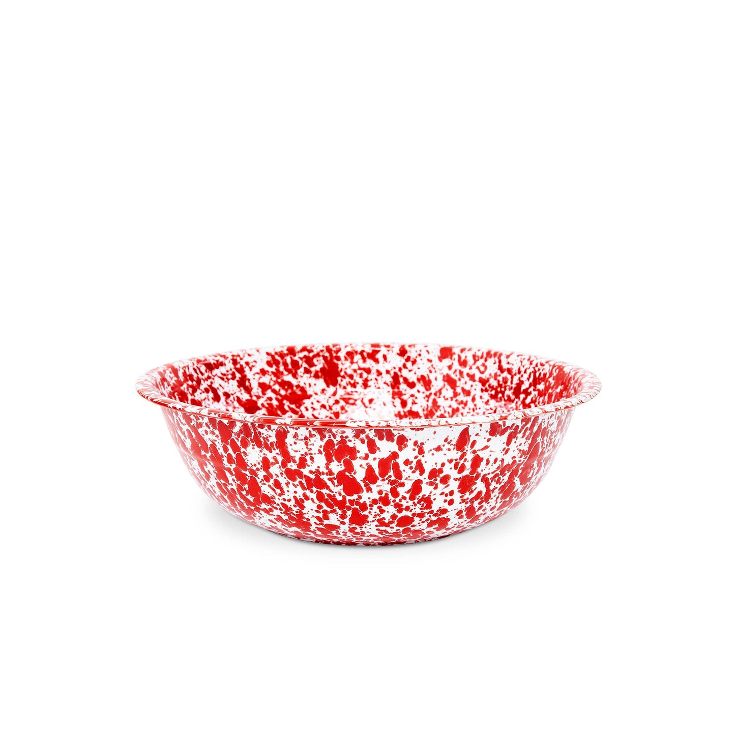 Splatterware - Enamelware Small Basin 4 qt, 12.25": Blue & White