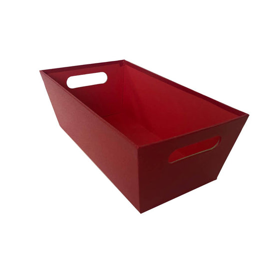 13" Red Paperboard Market Tray  embossed texture finish