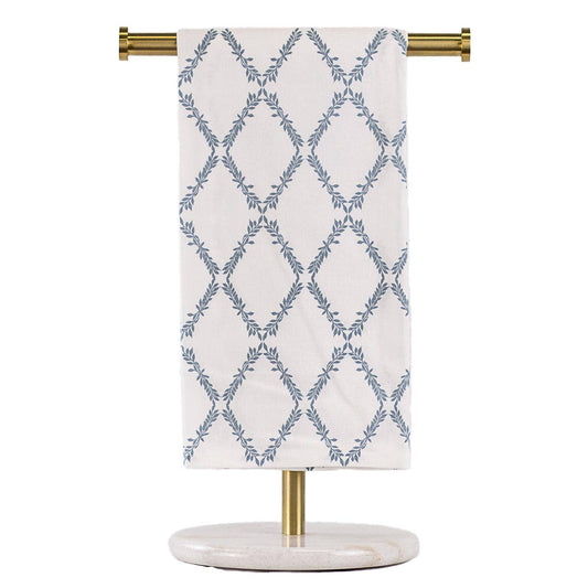 Grand Lattice Hand Towel   White/Mirage   20x28