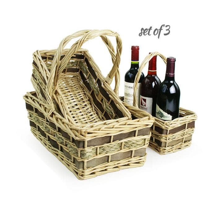 Rectangular mixed material willow small