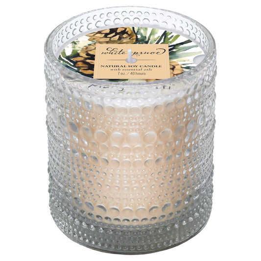 White Spruce Soy Candle 7 oz Mangiacotti Christmas