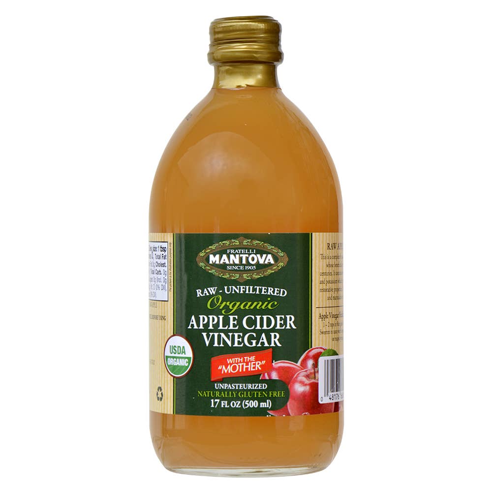 Mantova Org. Raw Unfiltered Apple Cider Vinegar, 17 fl. oz.