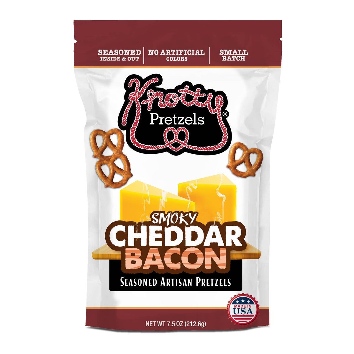 Smoky Cheddar Bacon Mini Twist Pretzels 7.5oz