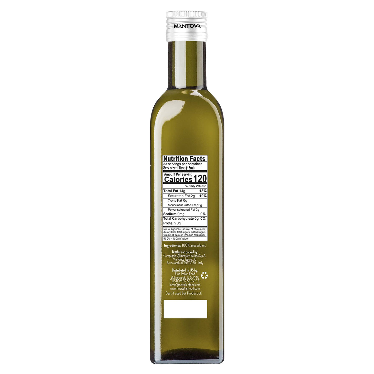 Mantova Avocado Oil, 17 fl. oz.