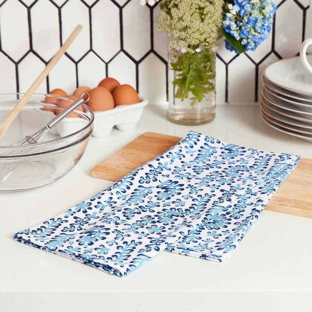 BLUEBERRY MEDLEY Cotton Kitchen Towels, Set of 3