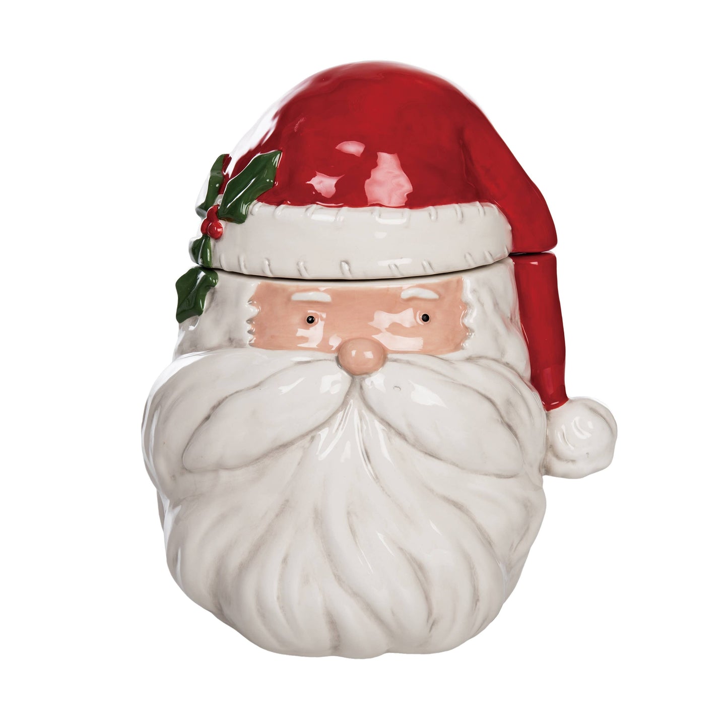 Christmas Santa Ceramic Cookie Jar red 150oz