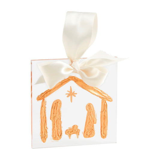 Mud Pie - Gold Nativity Family - Acrylic Ornament