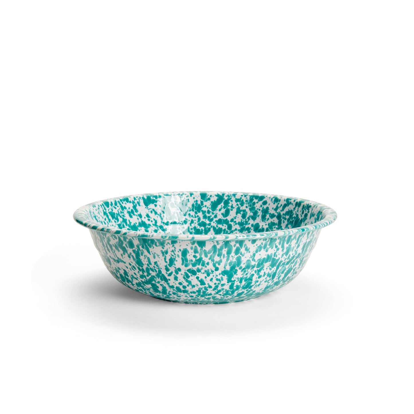 Splatterware - Enamelware Small Basin 4 qt, 12.25": Blue & White