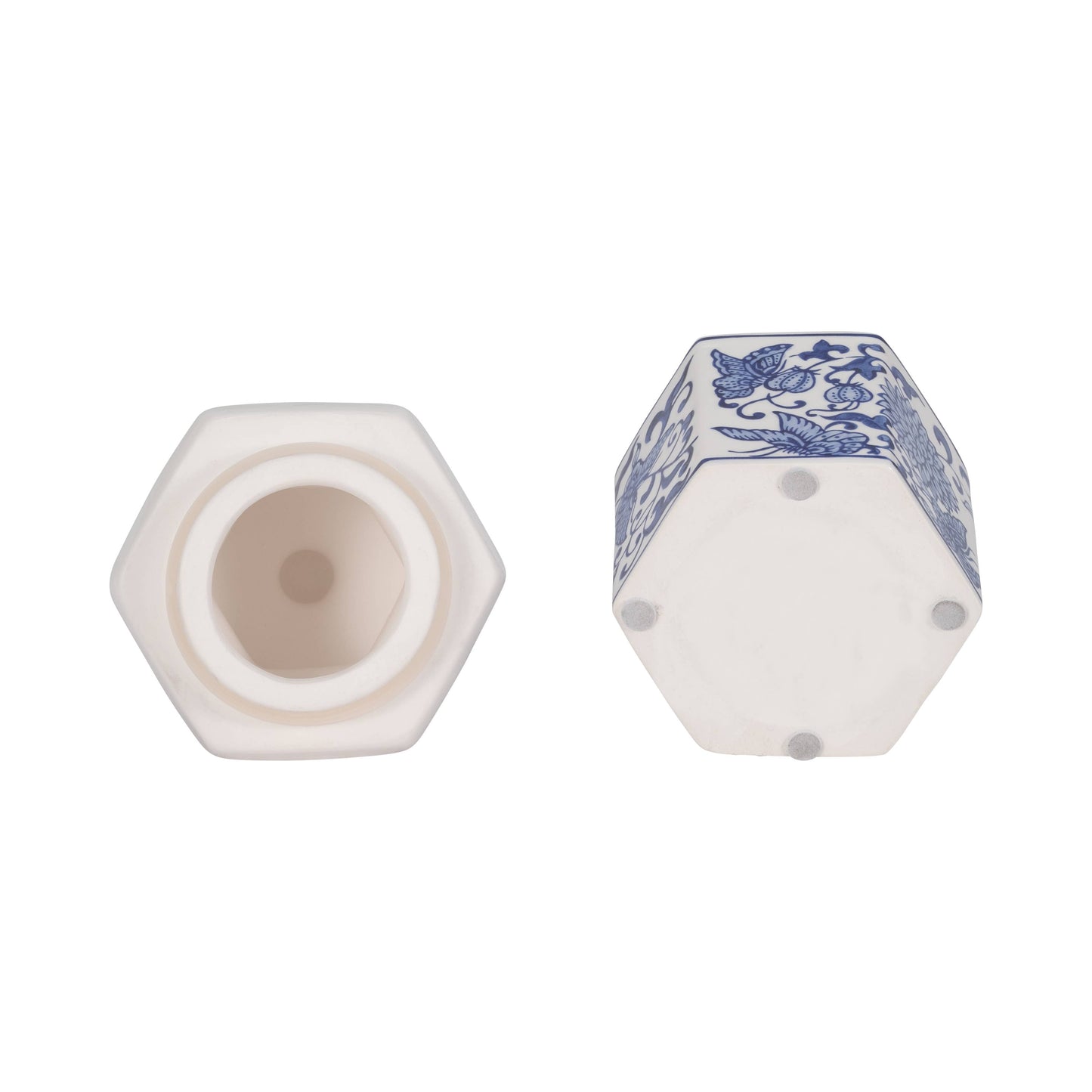Ceramic Sandalwood Myrrh Chinoiserie Candle - Blue, 6 Oz
