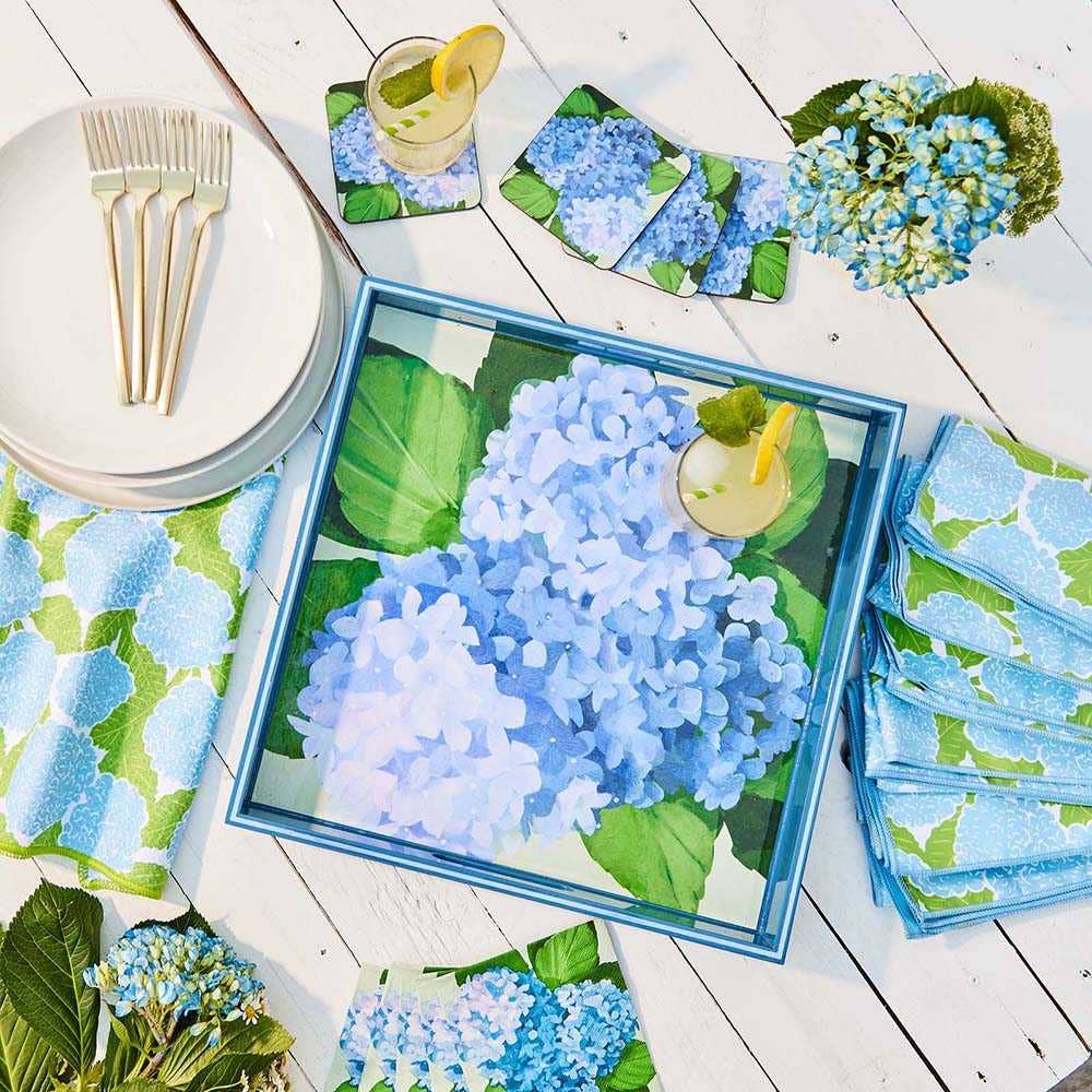 BLUE HYDRANGEA blu Kitchen Tea Towel