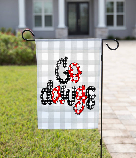 Fall Garden Flag - Go Dawgs Georgis Bulldogs Football: 12" x 18" - Double-Sided