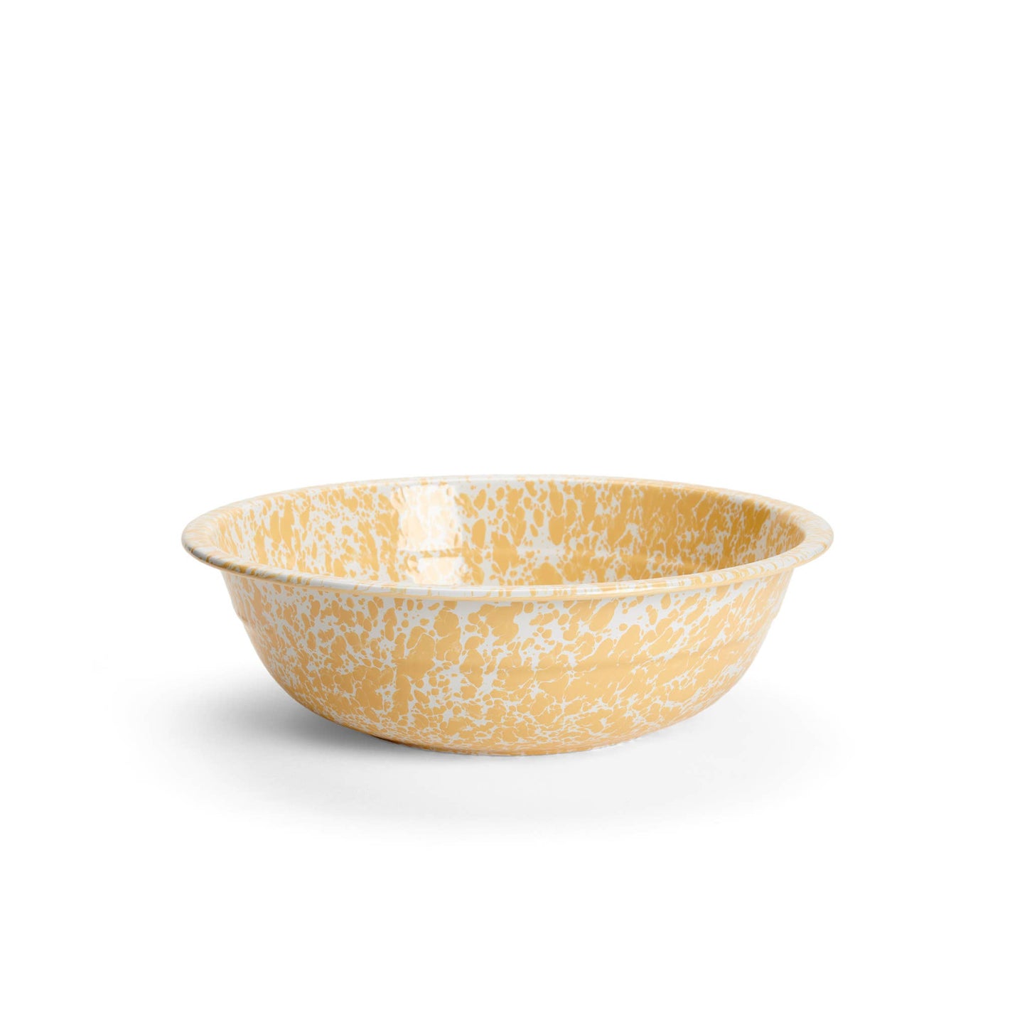 Splatterware - Enamelware Small Basin 4 qt, 12.25": Blue & White