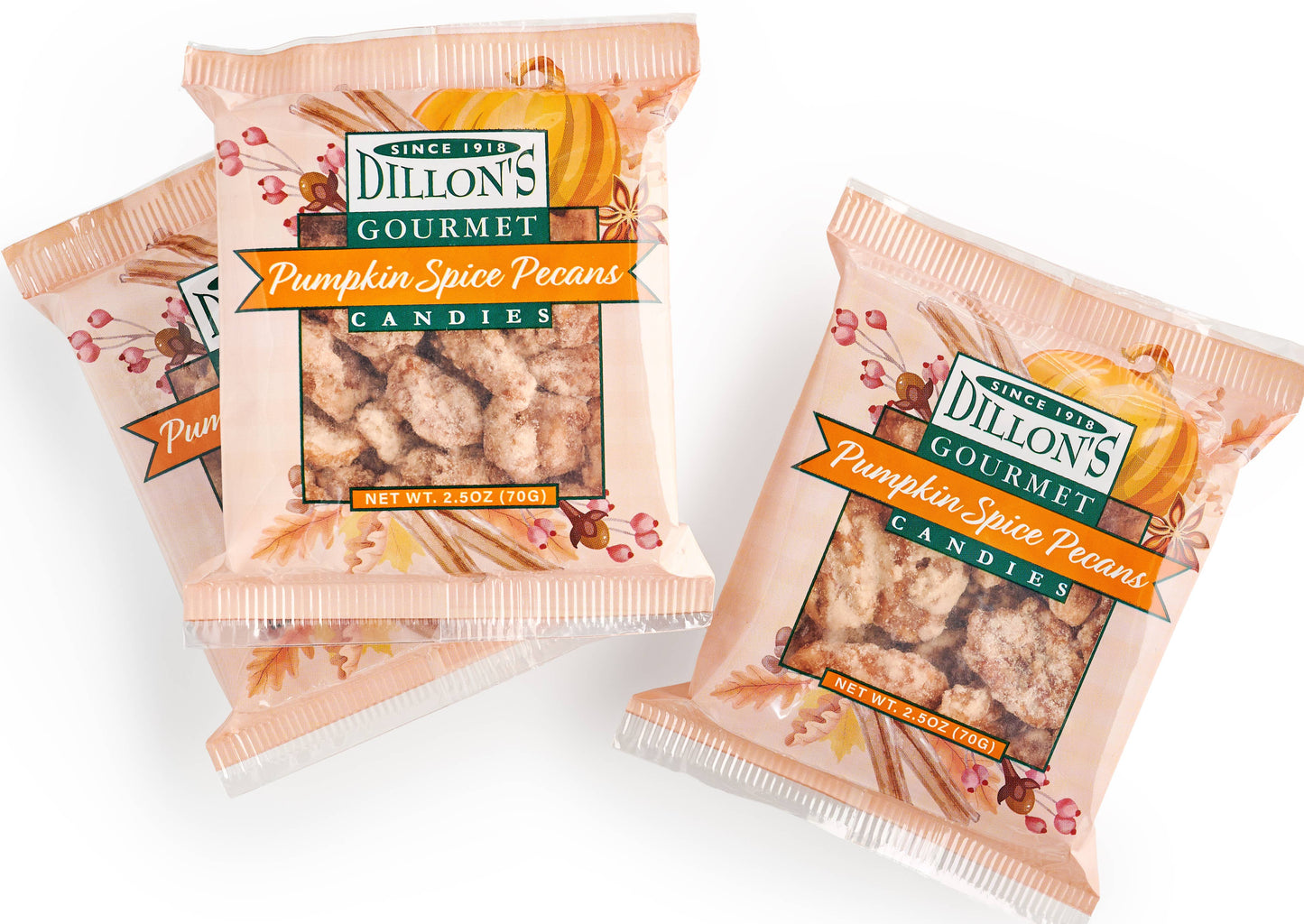 Pumpkin Spice Pecans, 2.5 oz Snack Tray (New): Large Display  18 Count