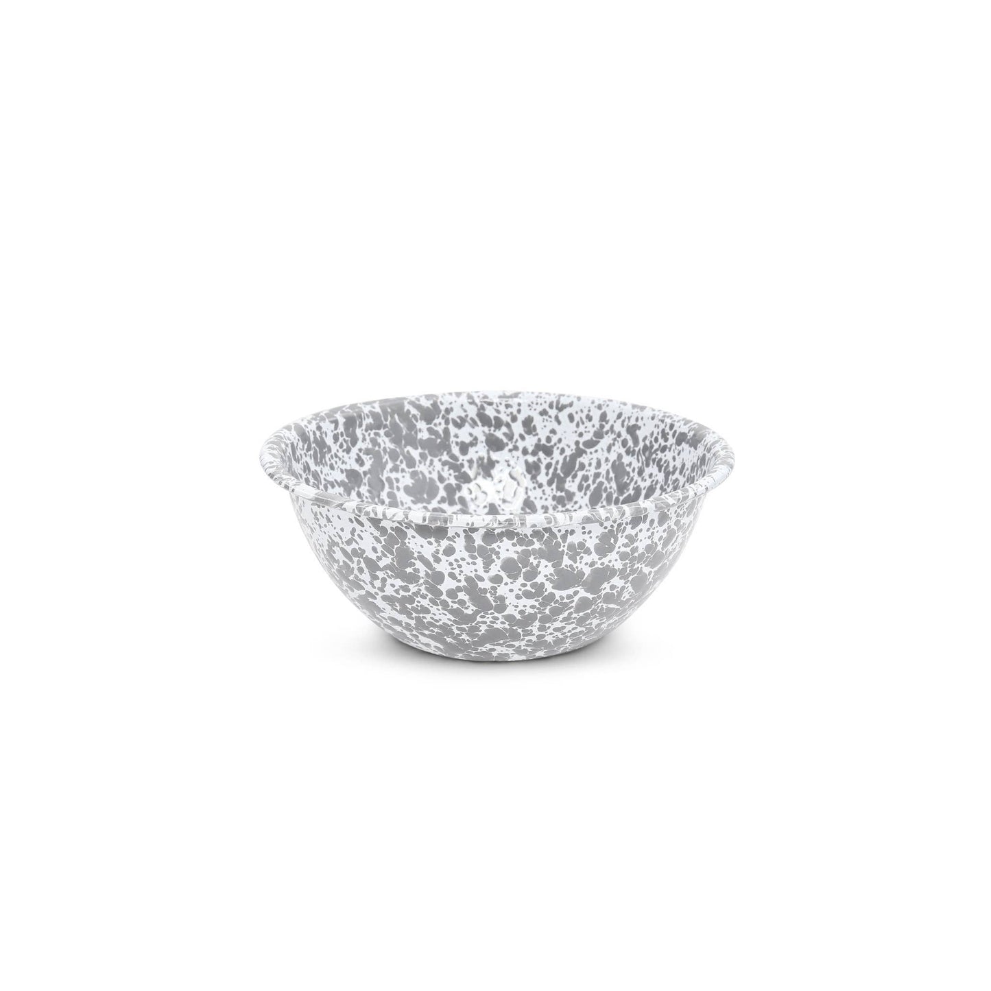 Splatter Enamelware Small Serving Bowl: Red & White