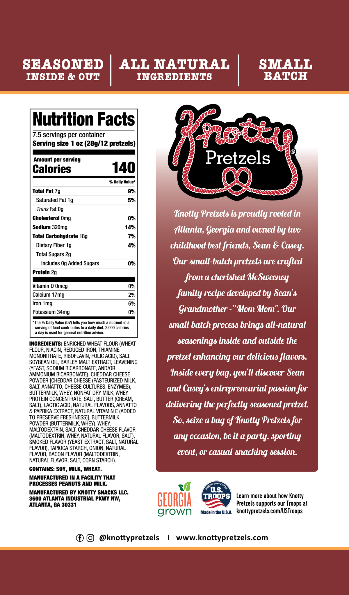 Smoky Cheddar Bacon Mini Twist Pretzels 7.5oz