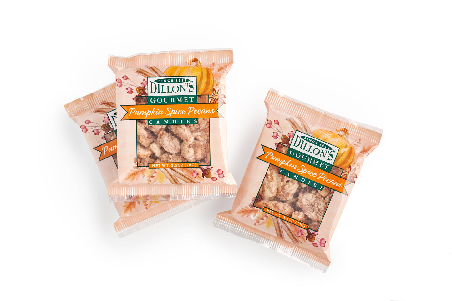 Pumpkin Spice Pecans, 2.5 oz Snack Tray (New): Large Display  18 Count