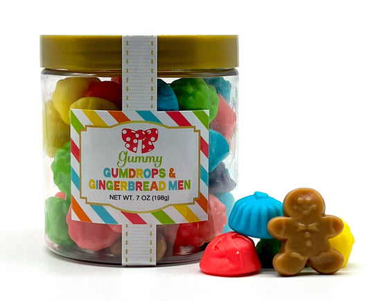 OS - Christmas Candy Sugar Stacks - Gummy Gumdrops & Gingerbread