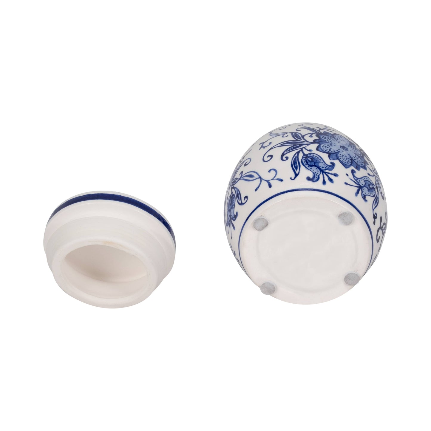 5 in. Blue Verbena Chinoiserie Candle Stoneware, 8 oz