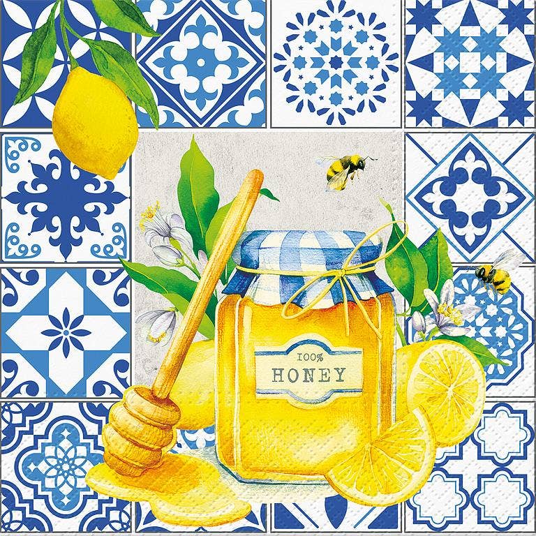 Large Citrus & Honey Napkins-20 Pack