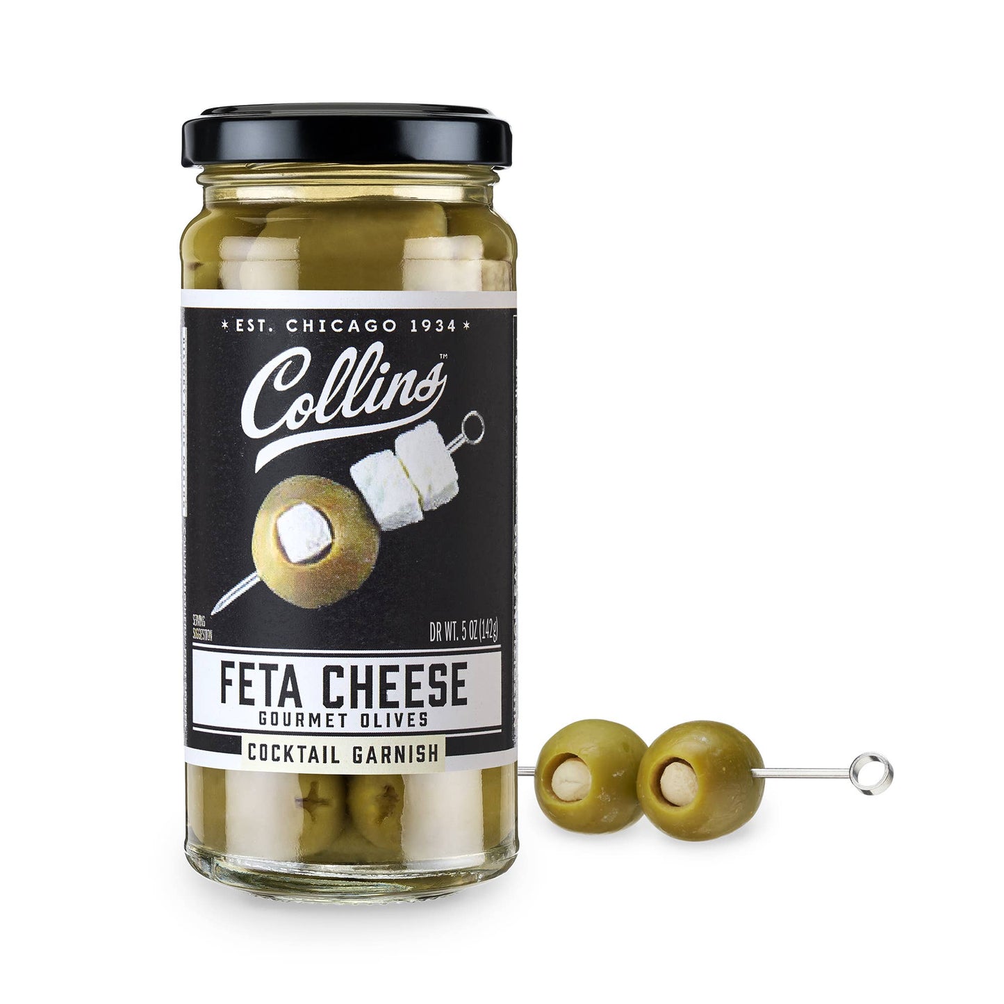 Gourmet Feta Cheese-Stuffed Cocktail Olives - 5 oz